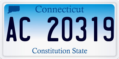 CT license plate AC20319