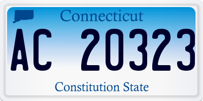 CT license plate AC20323