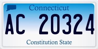 CT license plate AC20324
