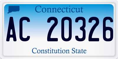 CT license plate AC20326