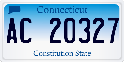 CT license plate AC20327