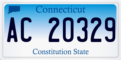 CT license plate AC20329