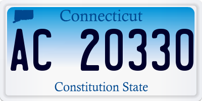 CT license plate AC20330