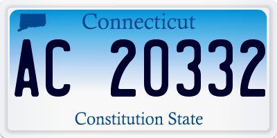 CT license plate AC20332