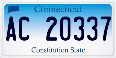 CT license plate AC20337