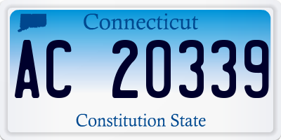 CT license plate AC20339