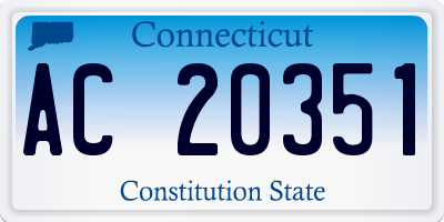 CT license plate AC20351