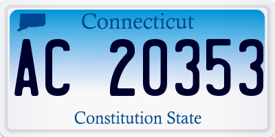 CT license plate AC20353