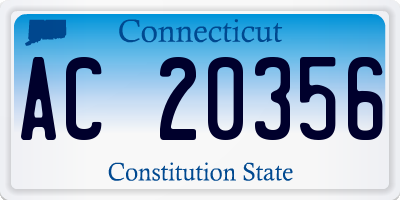 CT license plate AC20356