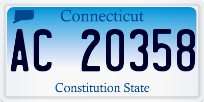 CT license plate AC20358
