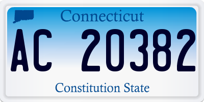 CT license plate AC20382
