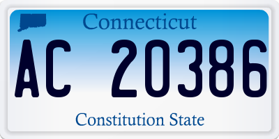 CT license plate AC20386