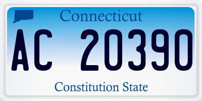 CT license plate AC20390