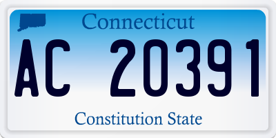CT license plate AC20391
