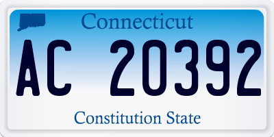 CT license plate AC20392