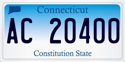 CT license plate AC20400