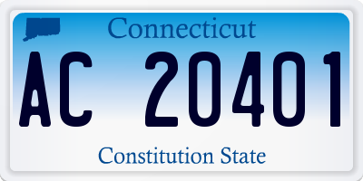 CT license plate AC20401