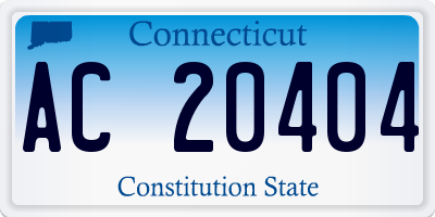 CT license plate AC20404