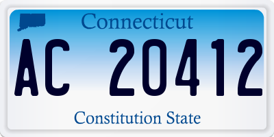 CT license plate AC20412