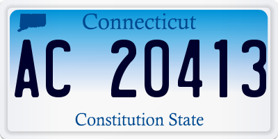 CT license plate AC20413