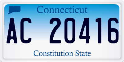 CT license plate AC20416