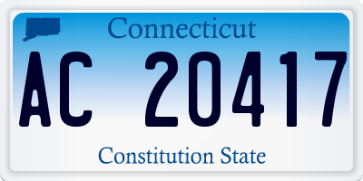 CT license plate AC20417