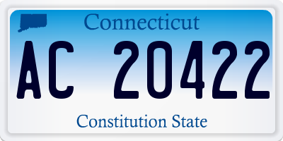 CT license plate AC20422