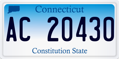 CT license plate AC20430