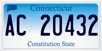CT license plate AC20432