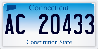 CT license plate AC20433