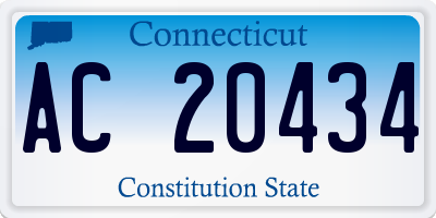 CT license plate AC20434