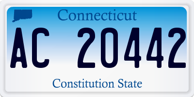 CT license plate AC20442