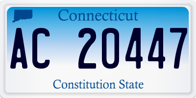 CT license plate AC20447