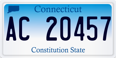 CT license plate AC20457