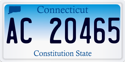 CT license plate AC20465