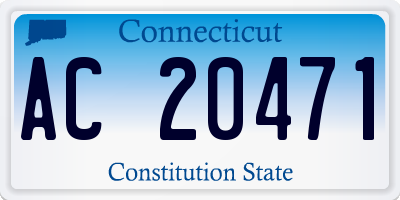 CT license plate AC20471