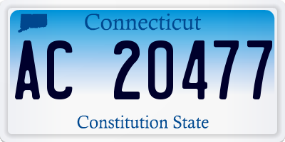 CT license plate AC20477