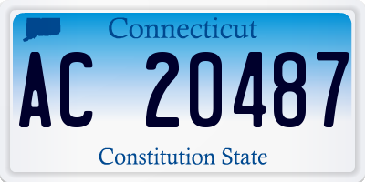CT license plate AC20487