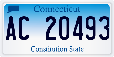 CT license plate AC20493