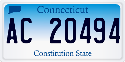 CT license plate AC20494