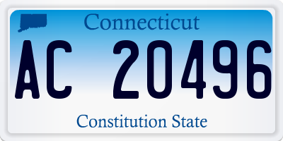 CT license plate AC20496