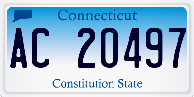 CT license plate AC20497
