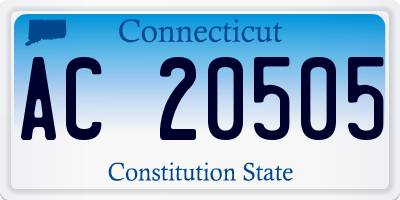 CT license plate AC20505