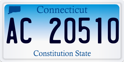 CT license plate AC20510