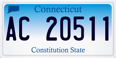 CT license plate AC20511