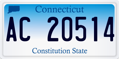 CT license plate AC20514