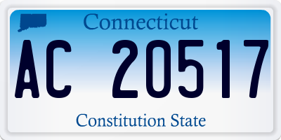 CT license plate AC20517