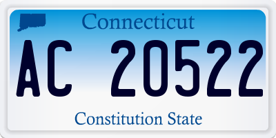 CT license plate AC20522
