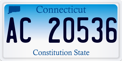 CT license plate AC20536