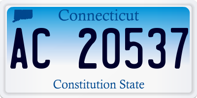 CT license plate AC20537
